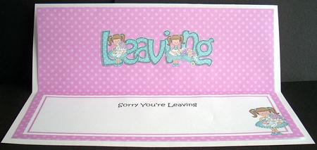 Sorry You're Leaving Girlz Large Dl Matching Insert by Joyce Watson