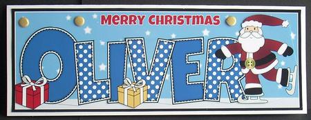 Skating Santa Oliver Large Dl by Joyce Watson