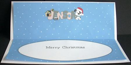 Patch the Dog Christmas Jenson Large Dl Insert by Joyce Watson