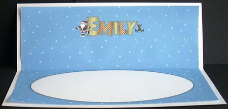Santa & Rudolf Emily Large Dl Insert by Joyce Watson