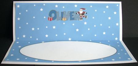 Skating Santa Oliver Large Dl Insert by Joyce Watson