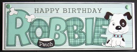 Patch the Dog Robbie Large Dl by Joyce Watson
