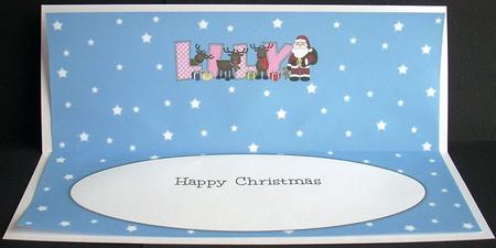 Santa and His Reindeers Lily Large Dl Insert by Joyce Watson