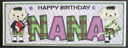 Bagpiper & Highland Fling Max Cat Nana Large Dl by Joyce Watson