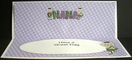 Bagpiper & Highland Fling Max Cat Nana Large Dl Insert by Joyce Watson