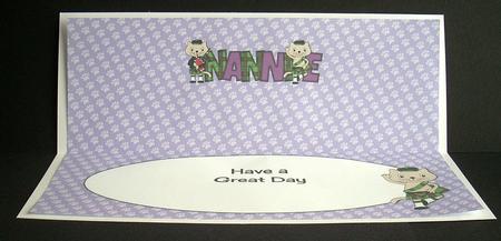 Bagpiper & Highland Fling Max Cat Nannie Large Dl Insert by Joyce Watson