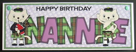 Bagpiper & Highland Fling Max Cat Nannie Large Dl by Joyce Watson