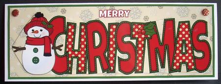 Cute Snowman Christmas Large Dl 3 by Joyce Watson