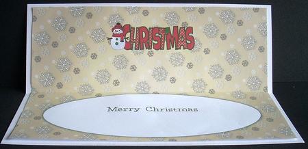 Cute Snowman Christmas Large Dl 3 Insert by Joyce Watson