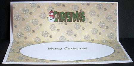 Cute Snowman Christmas Large Dl 4 Insert by Joyce Watson
