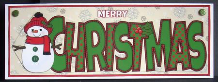 Cute Snowman Christmas Large Dl 4 by Joyce Watson