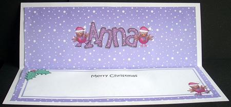 Merry Christmas Anna Robins Matching Large Dl Insert by Joyce Watson