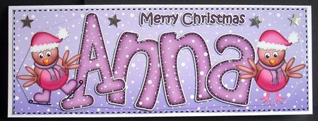 Merry Christmas Anna Robins Large Dl & 3D Decoupage by Joyce Watson