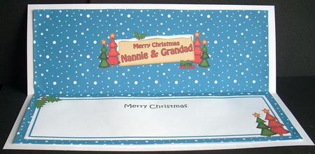 Xmas Nannie & Grandad Trees Signpost Lge Dl Matching Insert by Joyce Watson