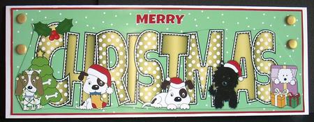 Christmas Dogs Christmas Large Dl by Joyce Watson
