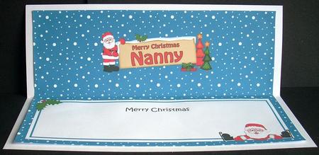 Christmas Nanny Santa Signpost Large Dl Matching Insert by Joyce Watson