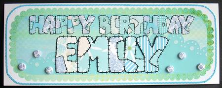 Scalloped Patchwork Name - Emily by Joyce Watson