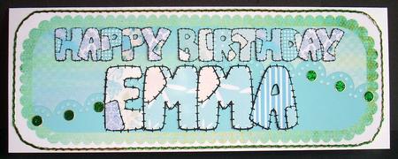 Scalloped Patchwork Name - Emma by Joyce Watson
