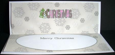 Kosmo the Dog Christmas Large Dl Insert by Joyce Watson