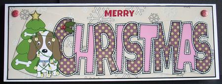 Kosmo the Dog Christmas Large Dl by Joyce Watson
