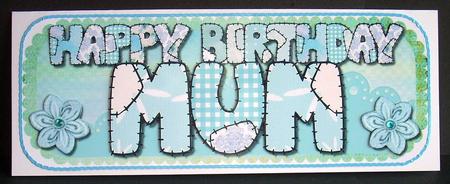 Scalloped Patchwork Name - Mum by Joyce Watson