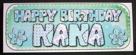 Scalloped Patchwork Name - Nana by Joyce Watson