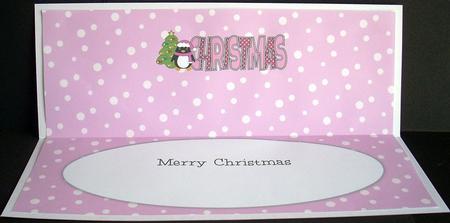 Eddie the Penguin Christmas Large Dl Insert by Joyce Watson