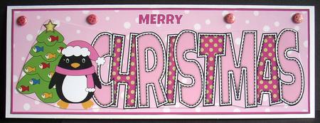 Eddie the Penguin Christmas Large Dl by Joyce Watson