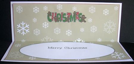 Gingerbread Men Christmas Large Dl Insert by Joyce Watson
