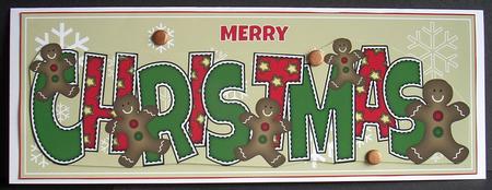 Gingerbread Men Christmas Large Dl by Joyce Watson