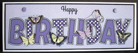 Butterflies Birthday Large Dl 2 by Joyce Watson