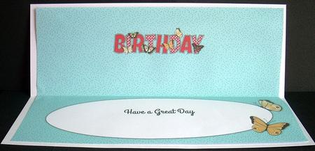 Butterflies Birthday Large Dl 3 Insert by Joyce Watson