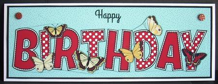 Butterflies Birthday Large Dl 3 by Joyce Watson
