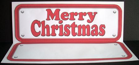 Merry Christmas Word Paw Print Design Insert by Joyce Watson