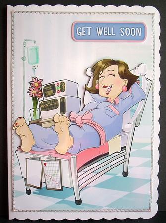 Get Well Soon Dudess (brown Hair) by Joyce Watson