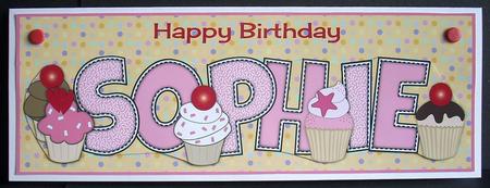 Birthday Cupcakes Sophie Large Dl by Joyce Watson