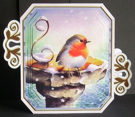 Blue Robin Fancy Emerald Decoupage Mini Kit by Joyce Watson