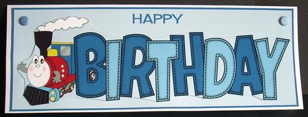 Terry the Train Birthday Large Dl 2 by Joyce Watson