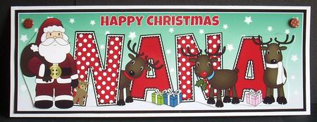 Santa and His Reindeers Nana Large Dl by Joyce Watson