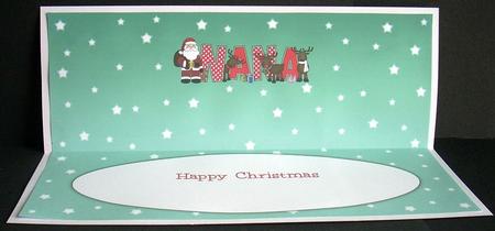 Santa and His Reindeers Nana Large Dl Insert by Joyce Watson