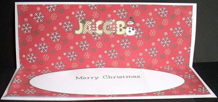 Cute Snowman Jacob Large Dl Insert by Joyce Watson