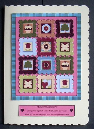 Families Are Like Quilts - A4 Card Mini Kit by Joyce Watson