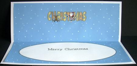 Santa & Rudolf Christmas Large Dl Insert by Joyce Watson