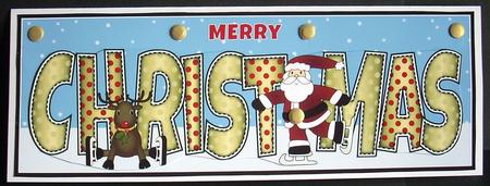Santa & Rudolf Christmas Large Dl by Joyce Watson