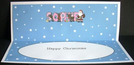 Santa and His Reindeers Sophie Large Dl Insert by Joyce Watson
