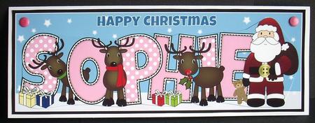 Santa and His Reindeers Sophie Large Dl by Joyce Watson