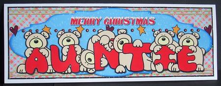 Large Dl Merry Christmas Auntie by Joyce Watson
