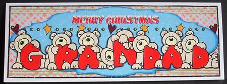 Large Dl Merry Christmas Grandad by Joyce Watson