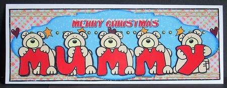Large Dl Merry Christmas Mummy by Joyce Watson