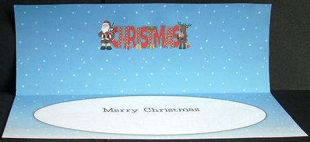Scottish Santa & Rudolf Christmas Large Dl 2 Insert by Joyce Watson